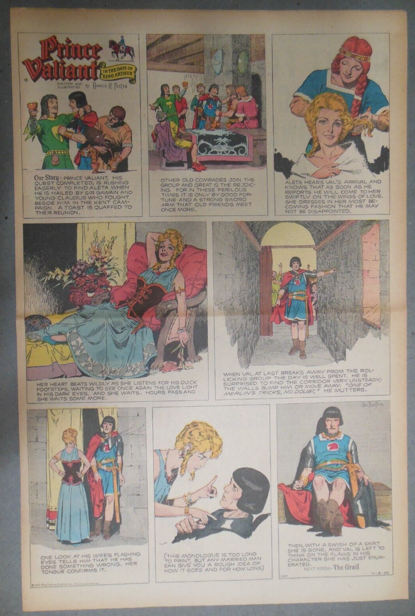 Prince Valiant Sunday #1187 by Hal Foster from 11/8/1959 Rare Full