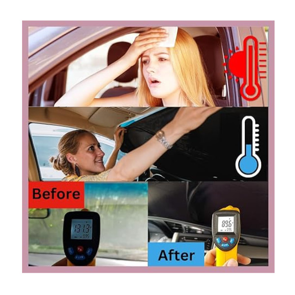 kinder Fluff Windshield Sun Shade for Tesla S | XS (57x36in)