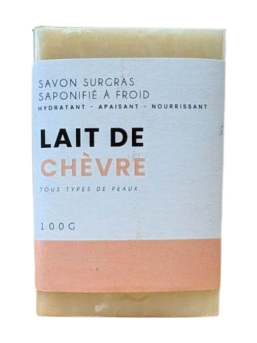 Lot de 10 savons surgras au lait de chèvre de 100g pour le soin du visage