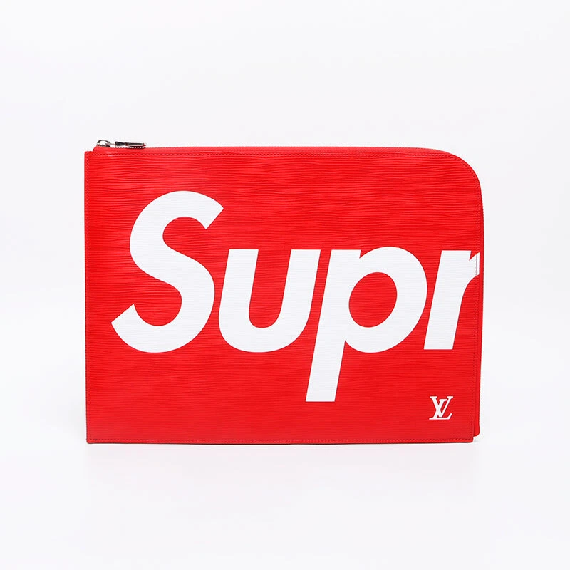 LOUIS VUITTON 2017 Epi Pochette Jour GM Supreme Collaboration Pochette Sac Rouge...
