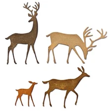 Sizzix Thinlits Darling Deer #664968 4pk set Retail $14.99 by Tim Holtz