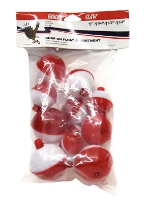 Full Dealer Case Eagle Claw Snap On Float Assortment 12 Packs 12 Pieces Per Pack