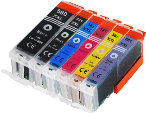 1-10 wkładów do Canon PGI-580 CLI-581 Pixma TS6250 TS6251 TS6300 TS6350 TS6351 - Zdjęcie 26 z 38