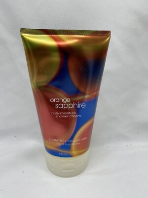 NEW Bath and & Body Works ORANGE SAPPHIRE Triple Moisture Shower Cream 8 oz