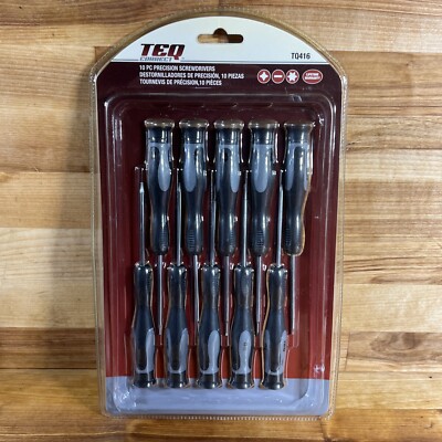 TEQ Correct - 10 Pc Precision Screwdriver Set - Phillips Slotted Torx - TQ416