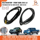 Pair Front Door Weatherstrip Rubber Seal For Nissan Frontier D22 Pickup 98-04