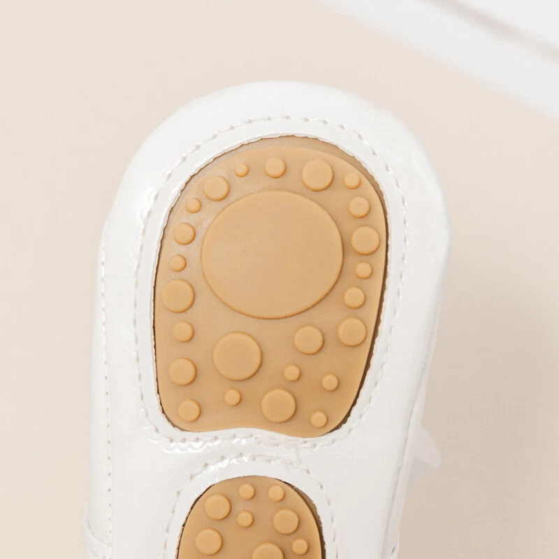 Chinelos de festa princesa sapatos de batizado MaryJane recém-nascidos bebês meninas 0-18M - Imagem 2 de 4