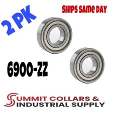 6900ZZ Deep Groove Double Shielded Ball Bearing 10mm x 22mm x 6mm (2pk)