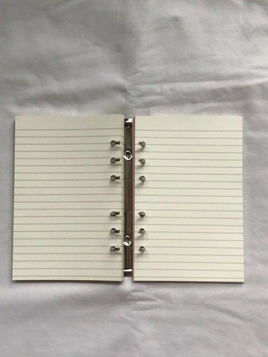 Cream Lined Papers suitable for Middle size Louis Vuitton Ring Binder 120x180mm - Picture 2 of 2