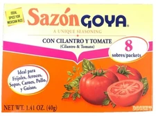 Goya Sazon Con Cilantro Y Tomato - Seasoning with Cilantro & Tomato 1.41 oz