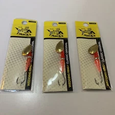 VTG LOT OF 3 MACK'S LURE CLASSIC SPINNER WEDDING RING 09071 4” LEADER LURE