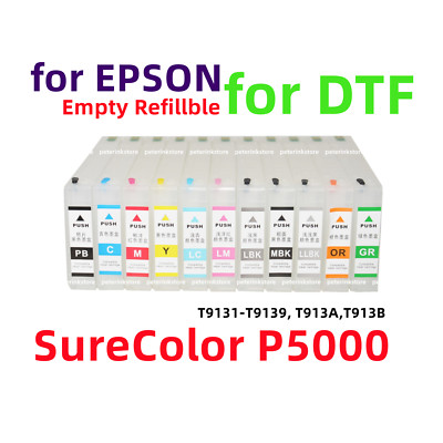 11 Empty Refillable Ink Cartridge for SureColor SC P5000 Printer T913 for DTF *