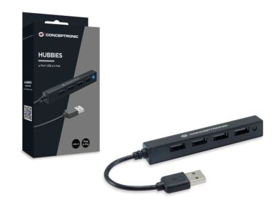Conceptronic HUBBIES05B CONCEPTRONIC USB-Hub 4-Port 2.0  ->4x2.0       o.Netztei
