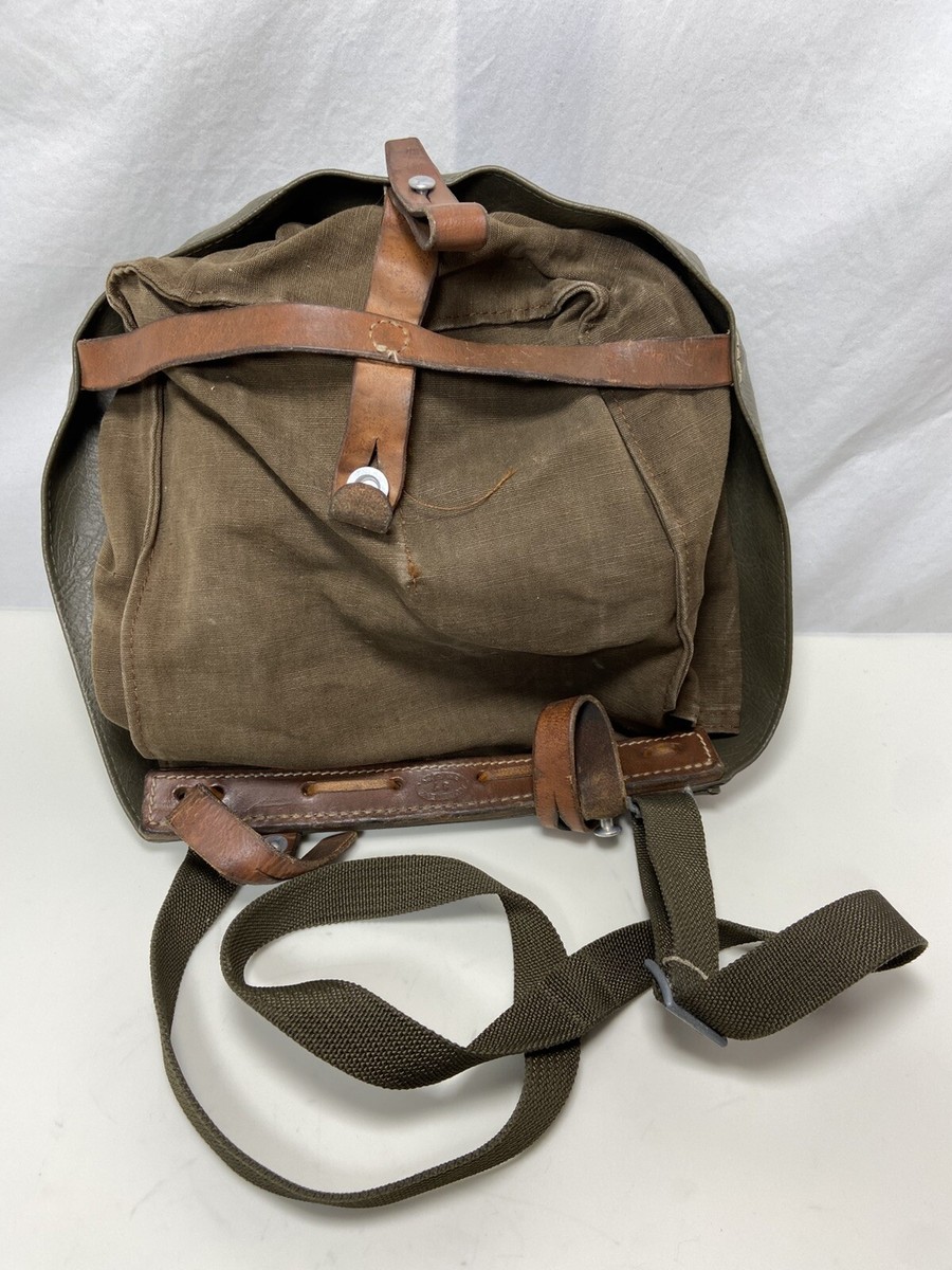 Swiss Army Military Bread Bag Shoulder Salt & Pepper Switzerland 