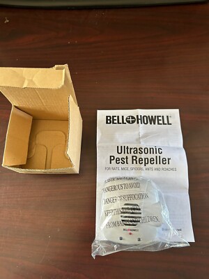 Bell + Howell Ultrasonic Pest Repeller Electronic Plug In - Model SB-101B