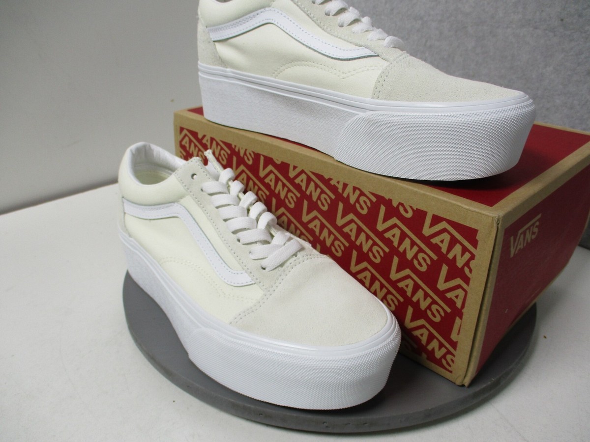 Vans Stackform Old Skool Marshmallow White/Beige Canvas Suede