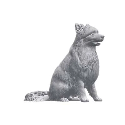 Spitz mix breed long haired dog Miniature Scale Dolllhouse Diorama by Stereocat