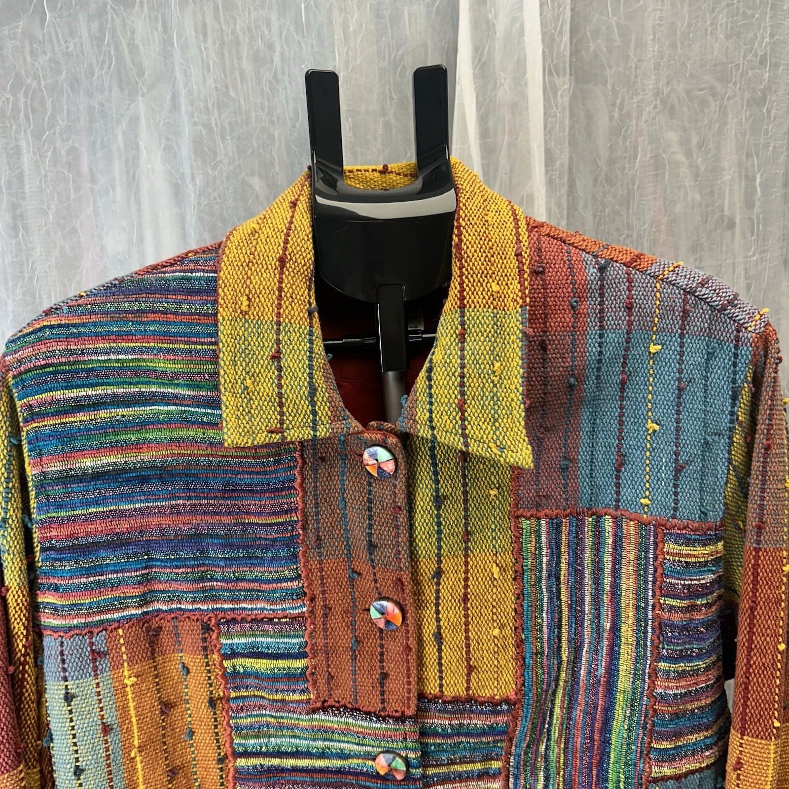 Travel Smith Multicolor Patchwork Cotton Jacket B… - image 2