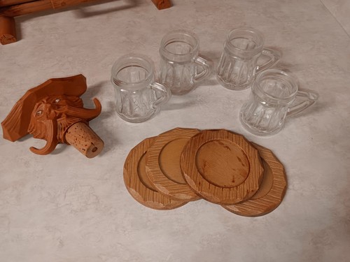 Vtg Schnapps Hut W Germany Shot Glass Mugs 1oz Display RARE Bar Drinking Gift - Picture 6 of 17