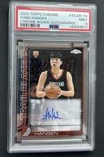 2025-26 Topps Chrome Yang Hansen ROOKIE AUTO PSA 9 🔥 RC Trail Blazers