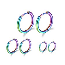 Surgical Stainless Steel Hoop Earrings 8mm/10mm/12mm Small Huggie Hoop Earrin...