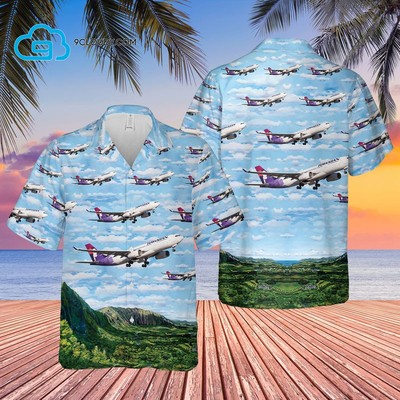 Airlines Airbus A330 243 Full Print Hawaiian Shirt