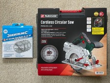 Parkside Cordless Circular Saw PHKSA 20-Li A2 (Bare Unit) and Silverline 3 Pack 
