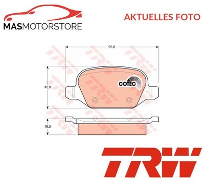 SATZ BREMSBELÄGE BREMSKLÖTZE HINTEN TRW GDB1396 P FÜR LANCIA LYBRA,LYBRA SW