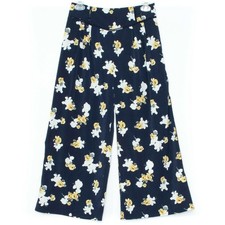 Pants Cottage Wide Leg Crop Floral High Rise Boho Prairie Y2K Retro Blue Small