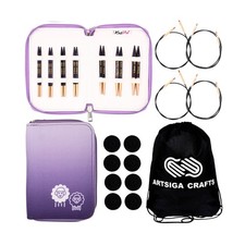 KnitPro J'Adore Cubic Set 4 inch Circular Knitting Needles Size 6, 7, 8, 9, 1...