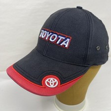 Vintage Toyota Embroidered Black Red Logo Hat Baseball Cap Strapback