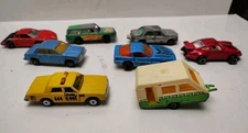 Vintage Majorette car Lot Of 8  1/64 Rare France Caravan Porsche Cab See Pics