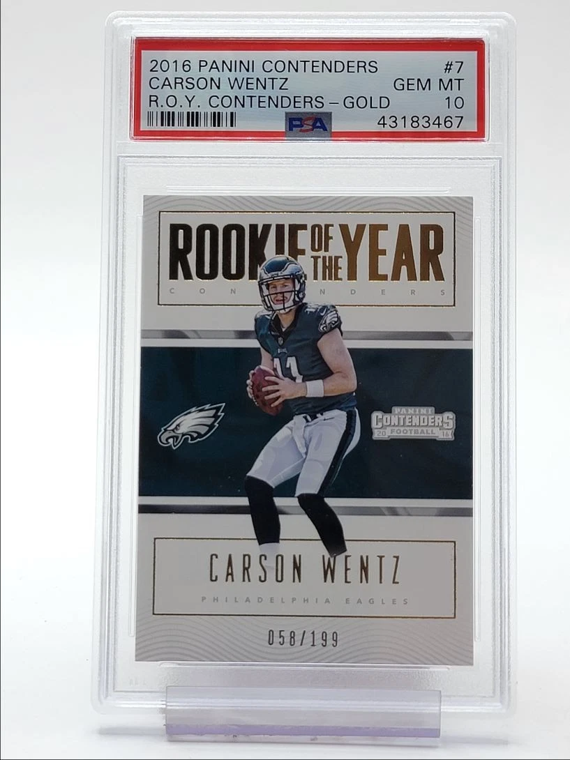 Carson Wentz Panini Contenders Rookie of the Year Contenders #7 Base