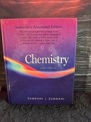 CHEMISTRY, 7TH EDITION, INSTRUCTOR'S ANNOTATED EDITION By Steven S. Susan VG