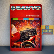 Sanyo Boombox Metal Poster Tin Sign Retro 1985 Portables Ghetto Blaster Wall Art