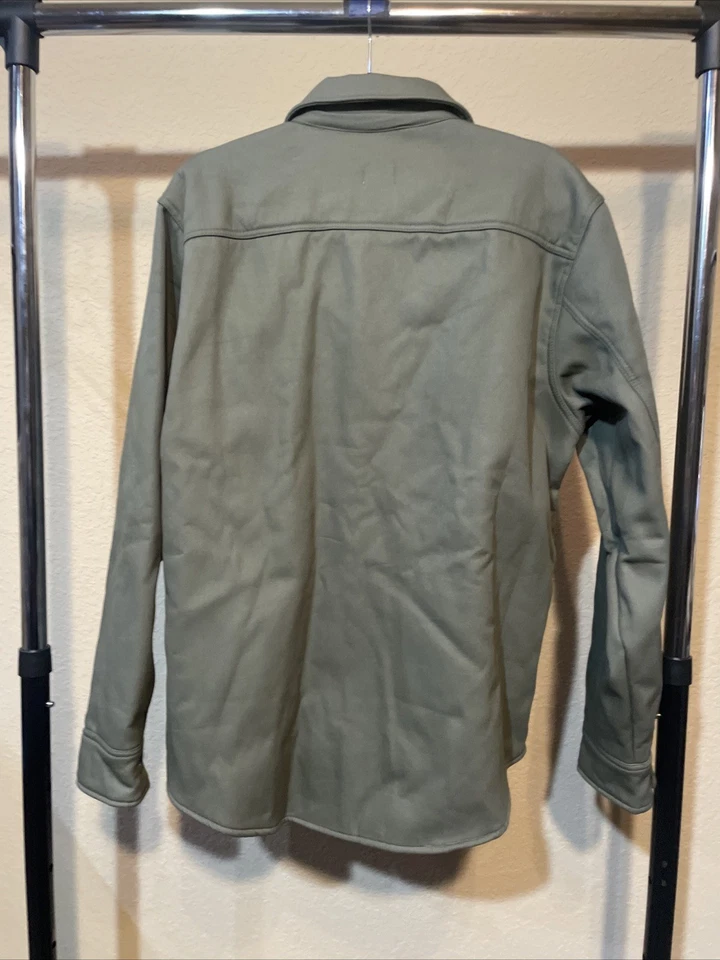 Matix Jacket Green Men's Large Full Zip Pockets Collared Canvas - Image 4 of 4