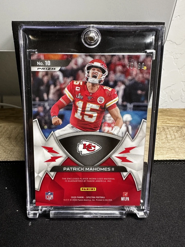 2020 Spectra Patrick Mahomes High Voltage /99 Patch  - Image 2 of 2