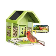  Smart Bird Feeder with Camera, Durable Metal Feeders for AI Lifetime Free
