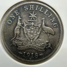 1918 Shillling Coin - good Very Fine - Silver George V