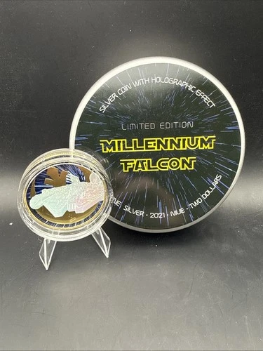 Millennium Falcon 1 Oz .999 Silver Colorized Round - ONLY 100 Mintage
