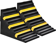 RELIANCER 2 Pack Wheel Chocks Heavy Duty Extra Large Industrial Rubber Wheel Cho