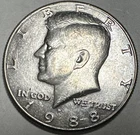 1988-P  Kennedy Half Dollar circulated Coins perfect for all collectors ￼￼