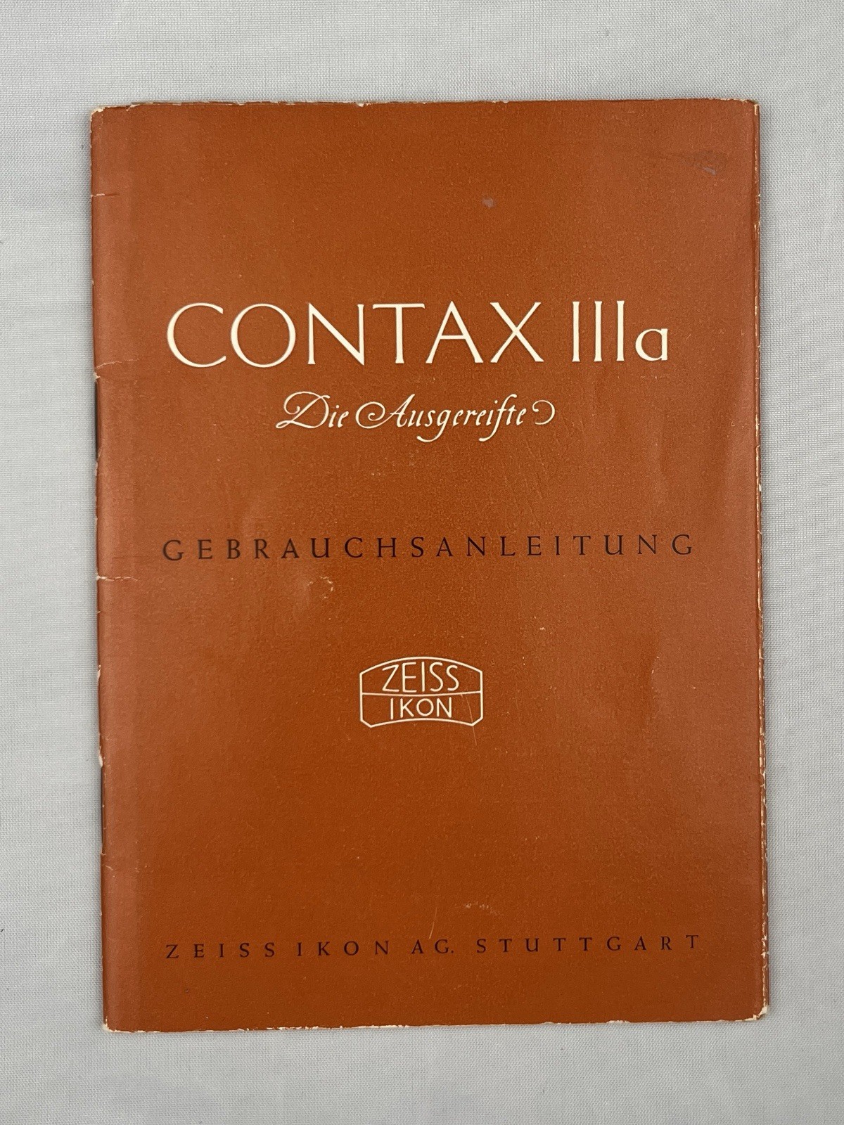 Contax IIIa Zeiss Ikon Camera Manual Original German Gebrauchsanleitung Booklet