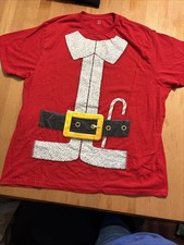 Men's Holiday Time Christmas Santa Suit Graphic Tee Size 3XL (54-56)