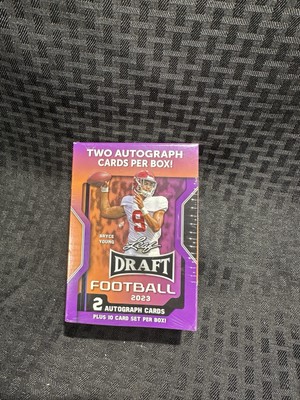 2023 Leaf Draft Football Factory Sealed Blaster Box 2 Autos