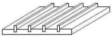 Evergreen 4522 Sheet mm. 1 x 150 x 300 - Space mm. 6.30 Pieces 1