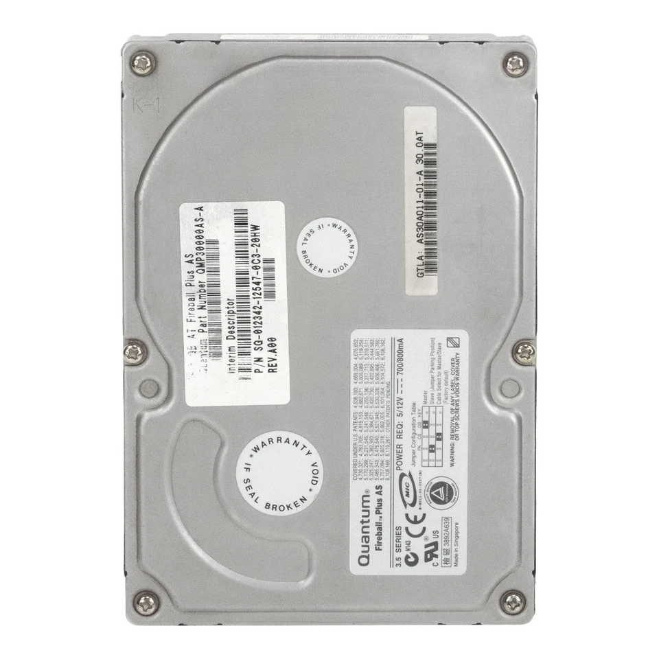 Quantum Fireball Plus As QMP30000AS-A 30GB 7.2K 2MB ATA 3.5'' - Image 3 of 3