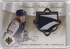 2008-09 Ultimate Collection Debut Threads /50 Patric Hornqvist Rookie Patch RC