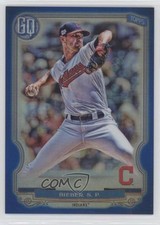 2020 Topps Gypsy Queen Box Topper Chrome Blue Refractor 77/99 Shane Bieber c6t