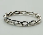 Sterling Silver 925 Narrow Woven Braided Band Ring Size 6 – Vintage  FREE SHIP